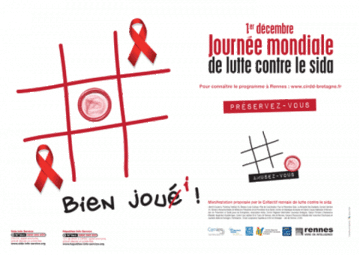 Visuel de la Journée mondiale de lutte contre le Sida à Rennes